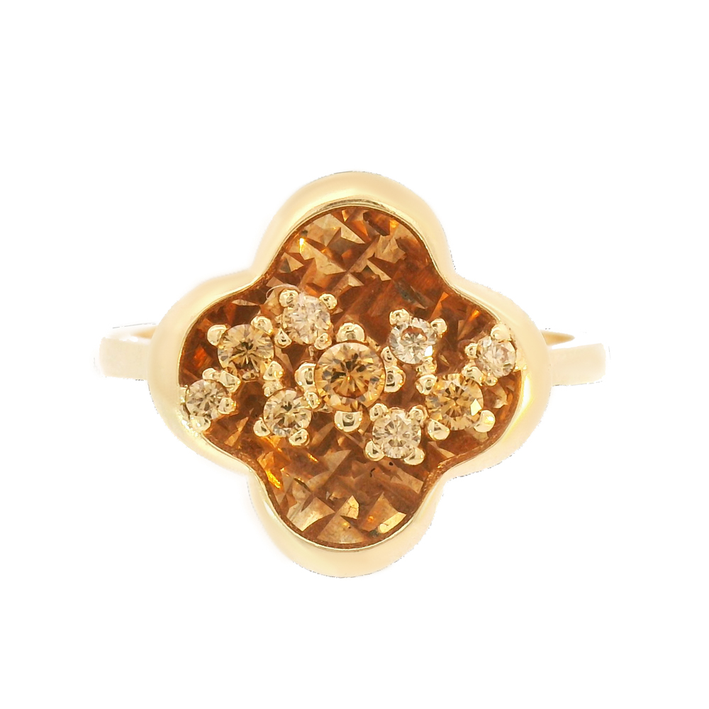 Пръстен розово злато Clover