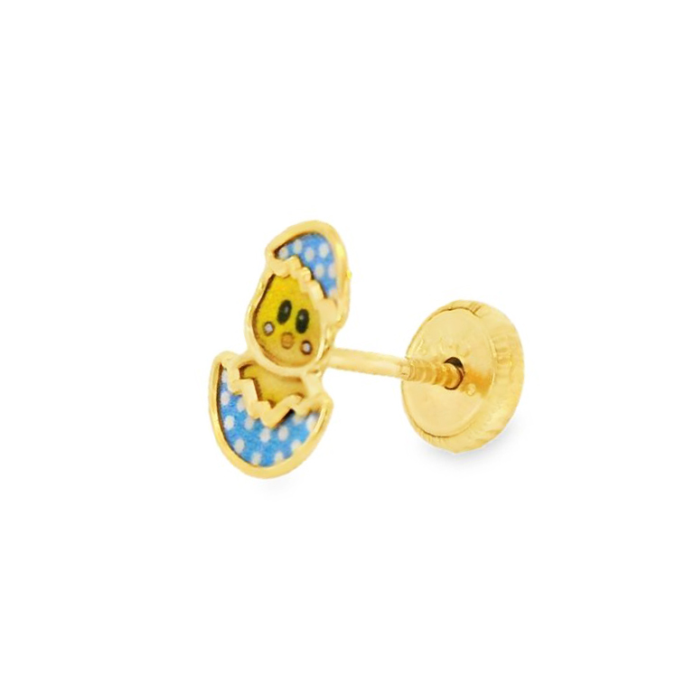 Детски златни обици chicks