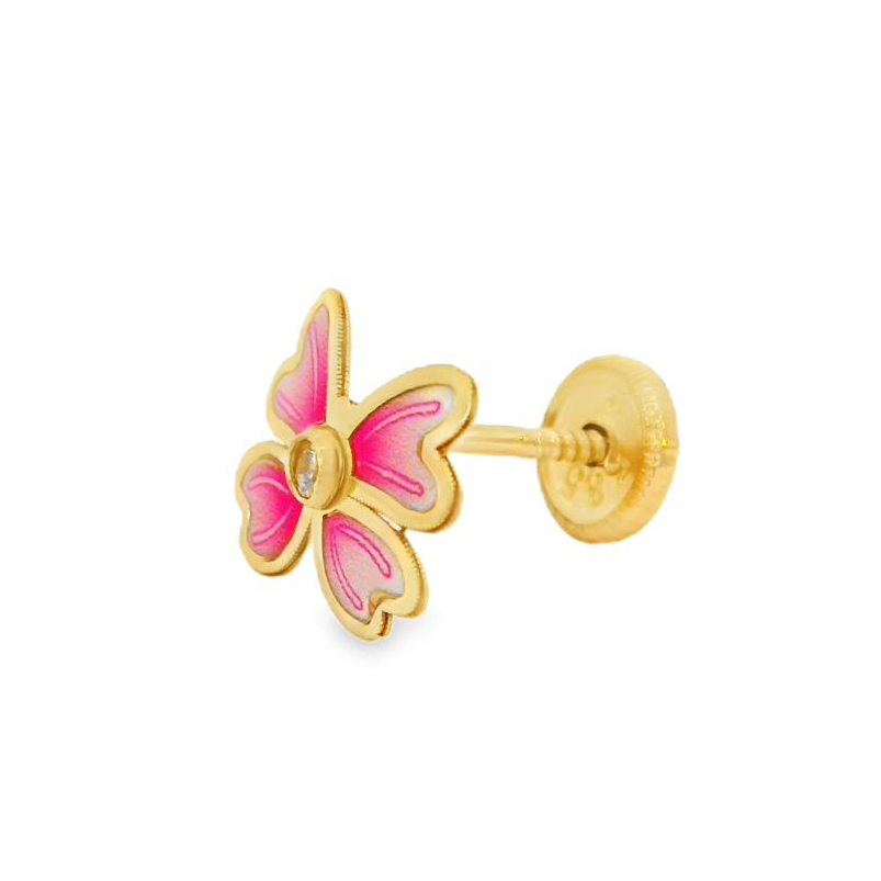 Златни обици с виуслка Red Beki