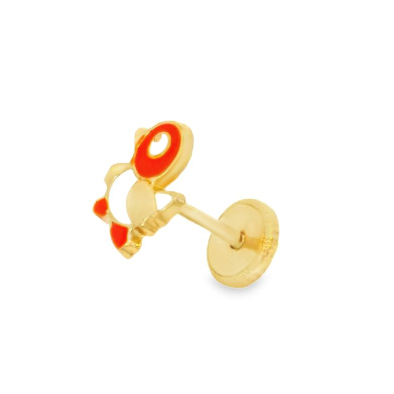 Обици жълто злато red ducklings