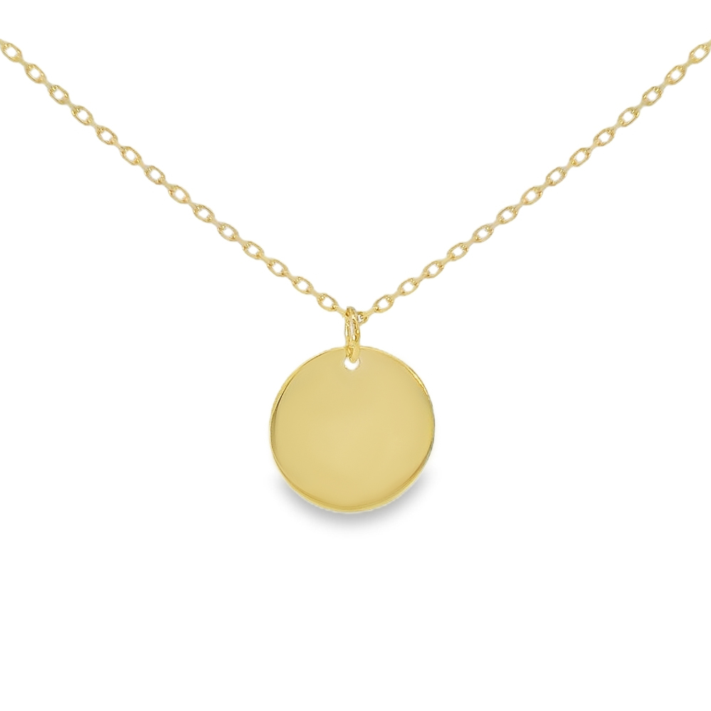 Златно колие с кръгъл медальон