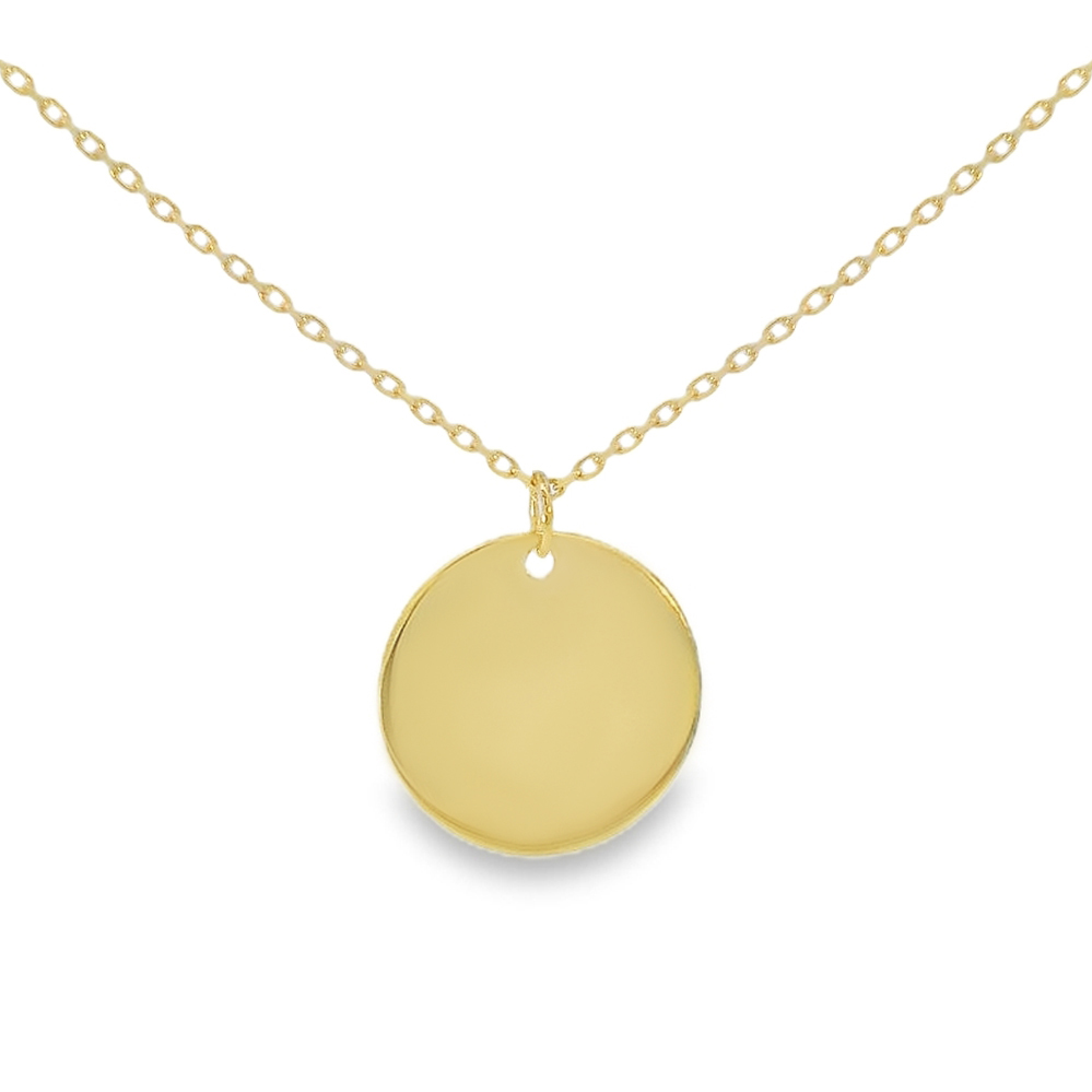 Златно колие с кръгъл медальон