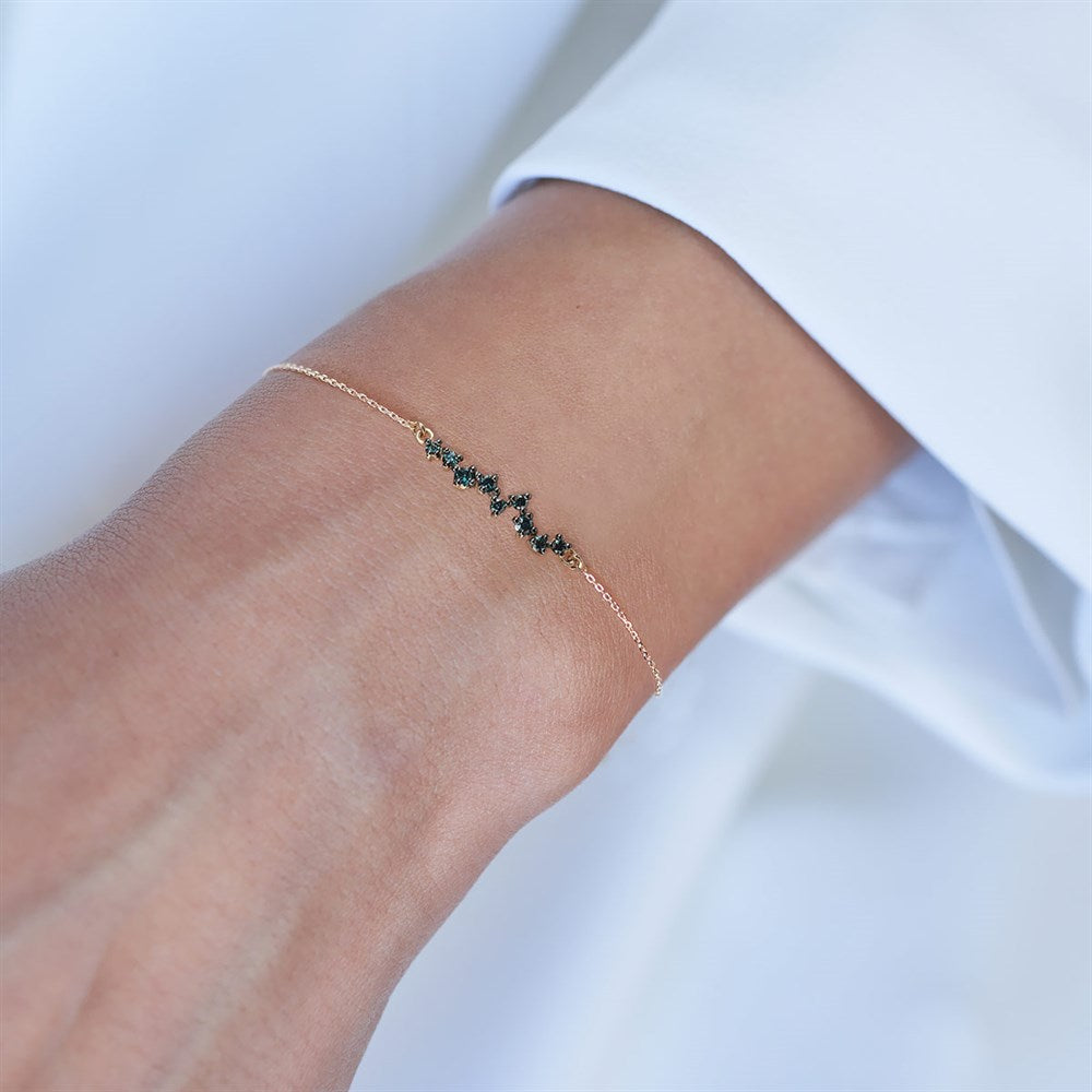 Диамантена гривна бяло злато Blue Lagoon