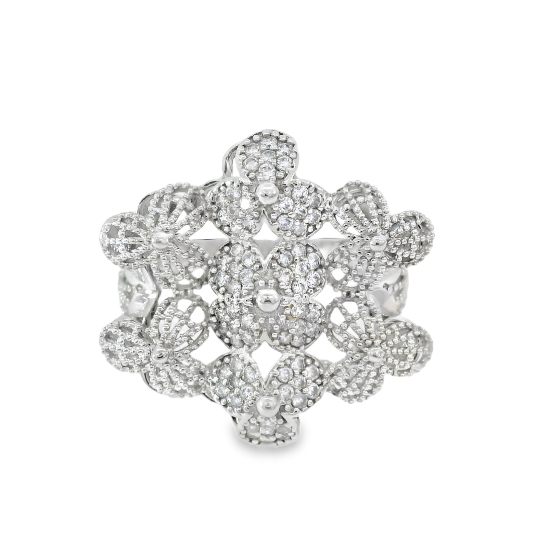 Златен пръстен бяло злато FILIPA