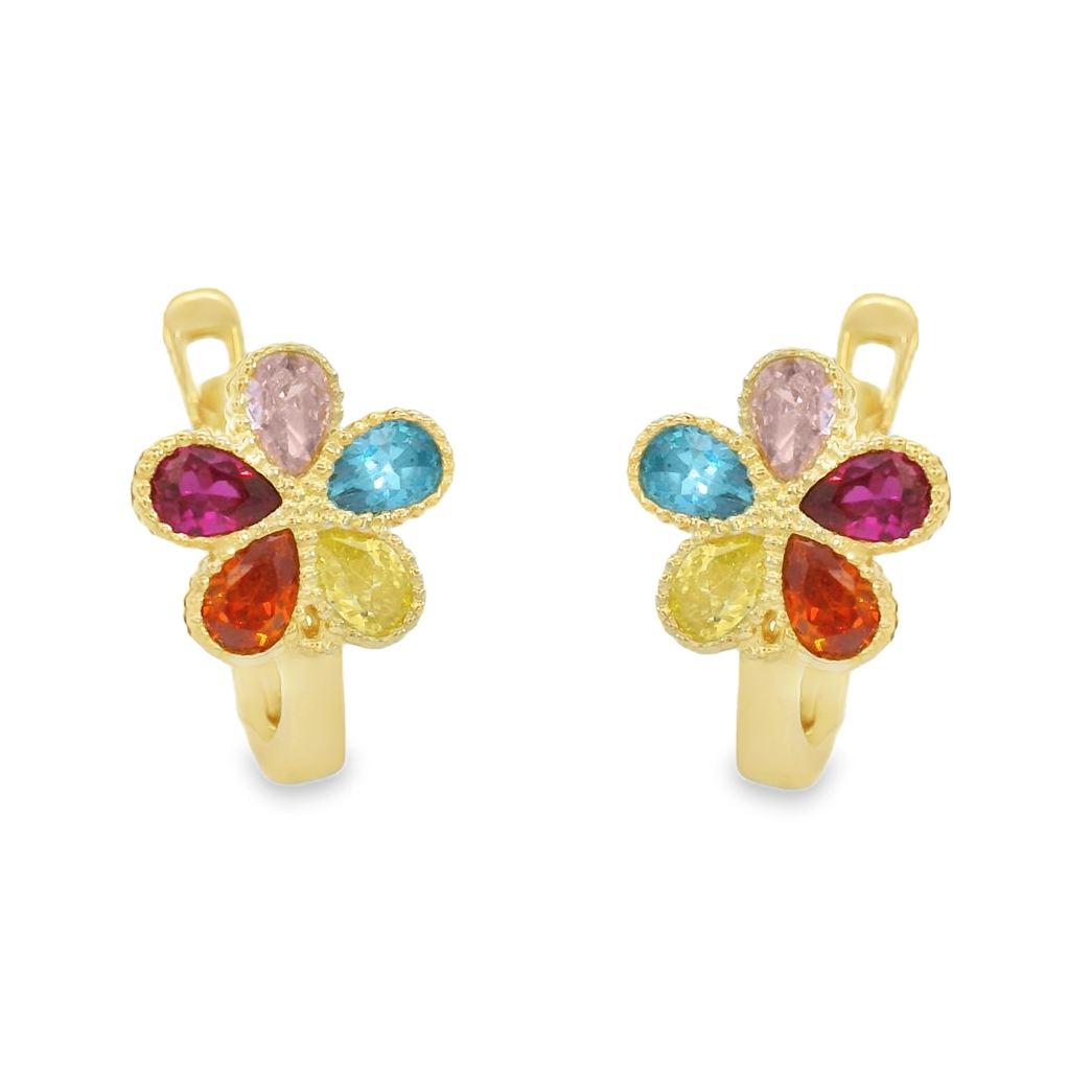 Златни детски обици CVETI