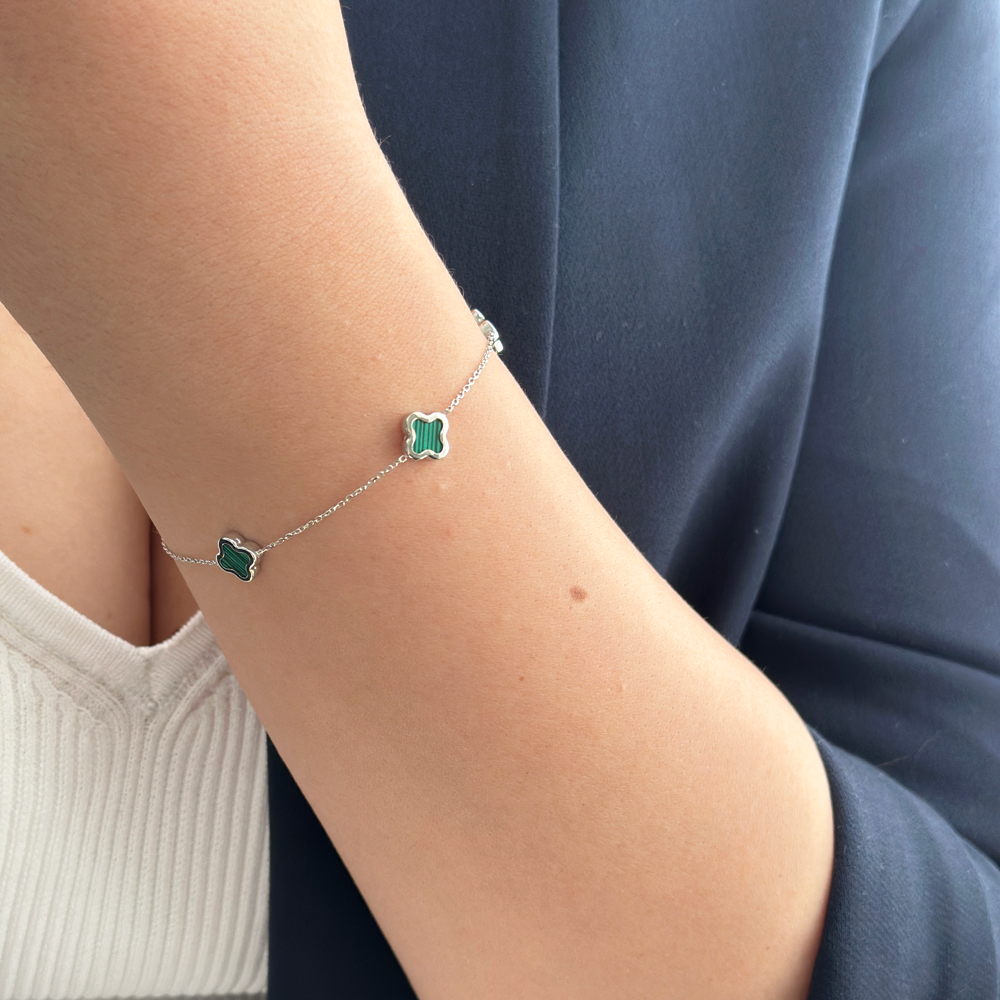 Златна гривна с детелина Clover