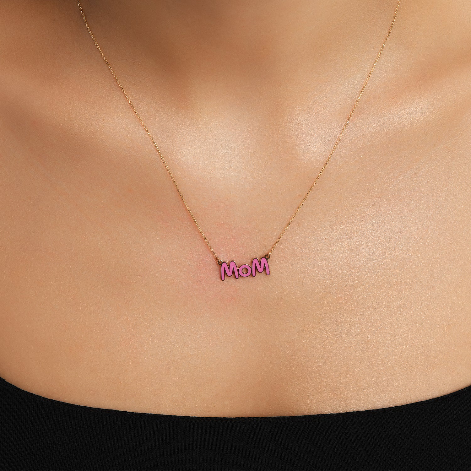 Колие жълто злато МОМ