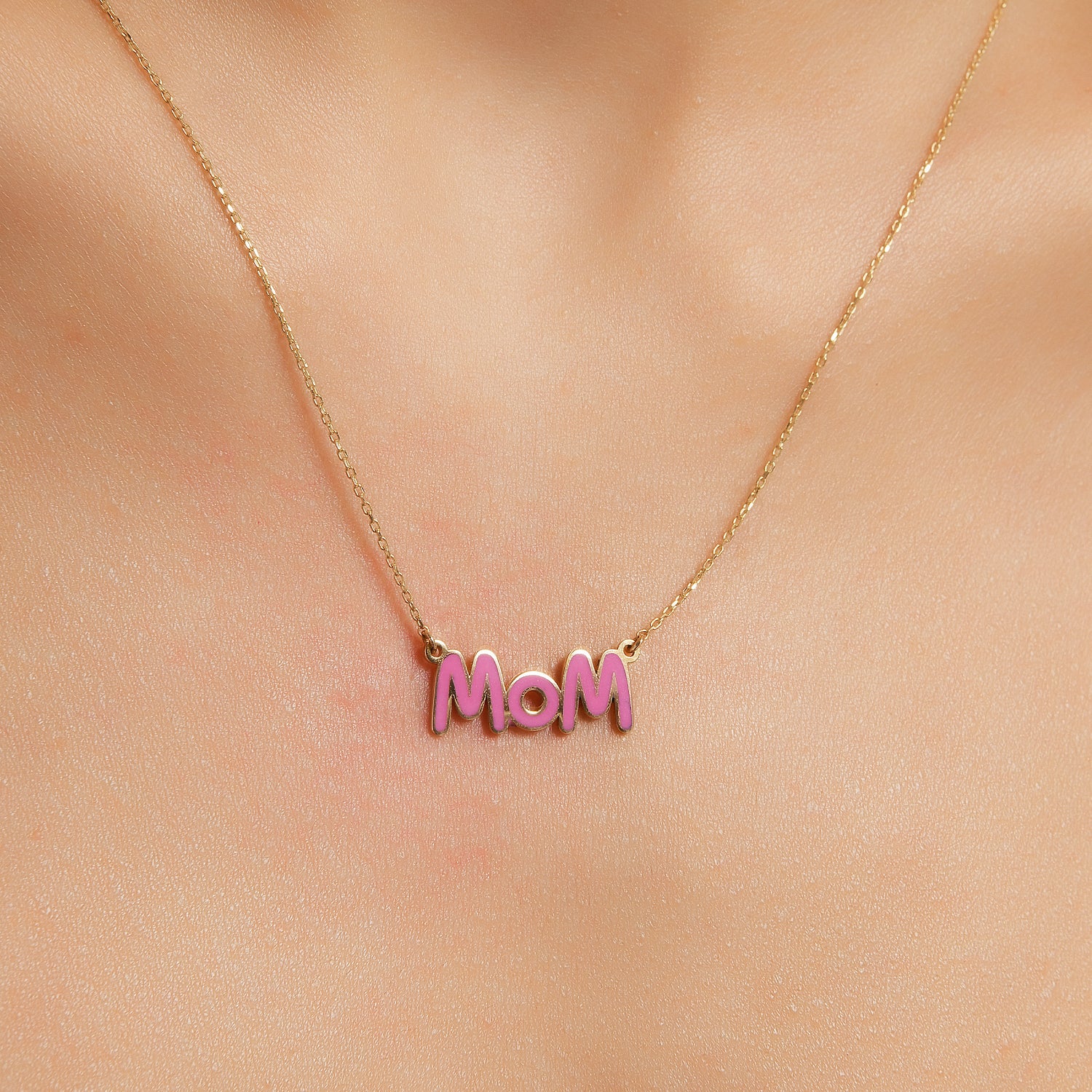 Колие жълто злато МОМ