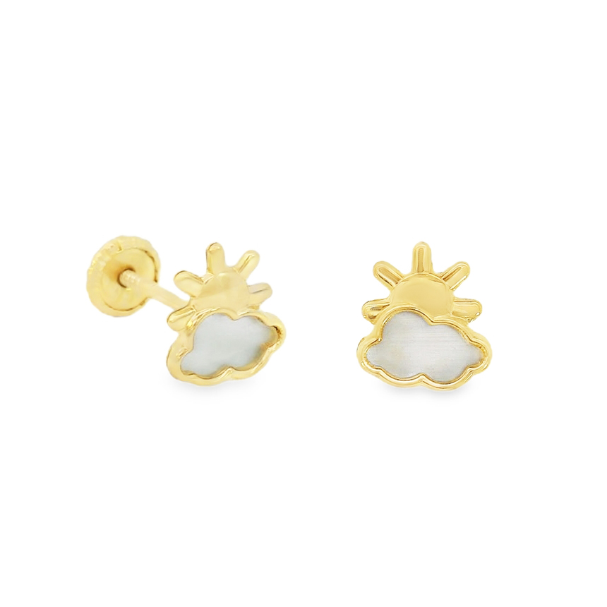 Детски златни обици sunrise