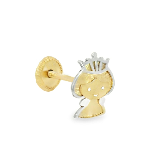 Детски златни обици Принцеса