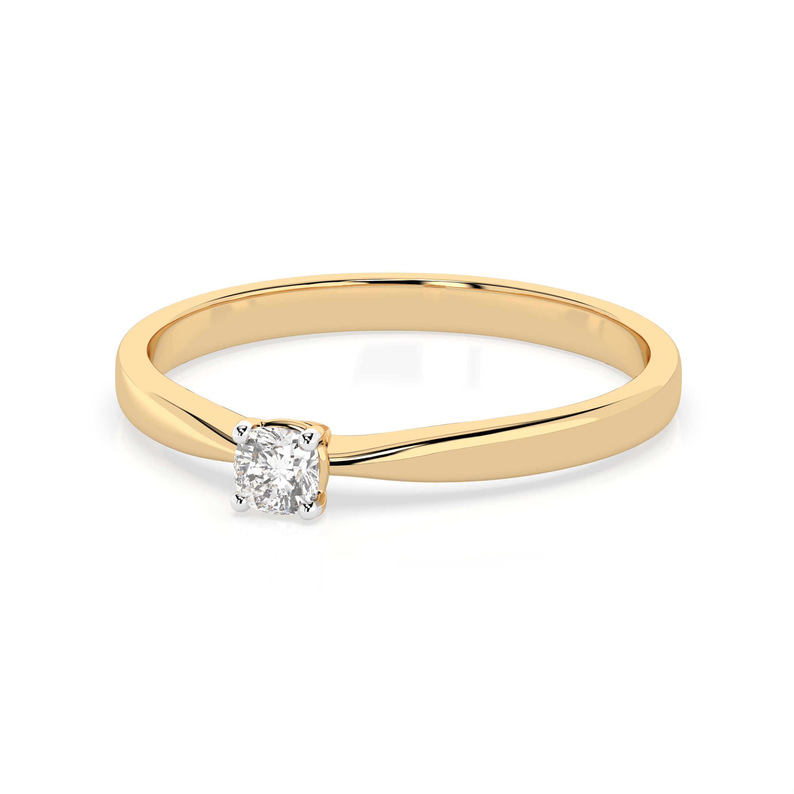 Диамантен пръстен от жълто злато Selena