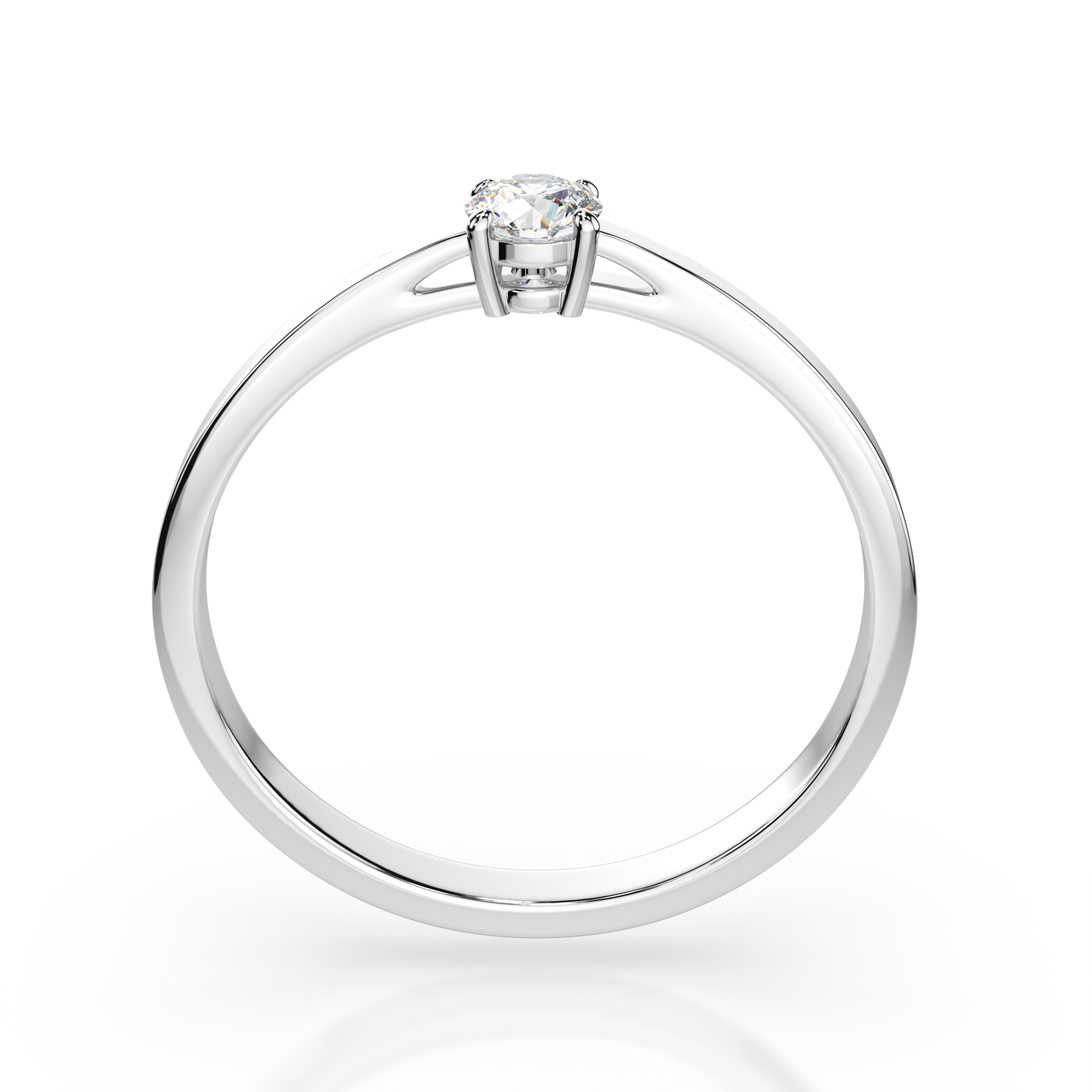 Диамантен пръстен от бяло злато Larisa