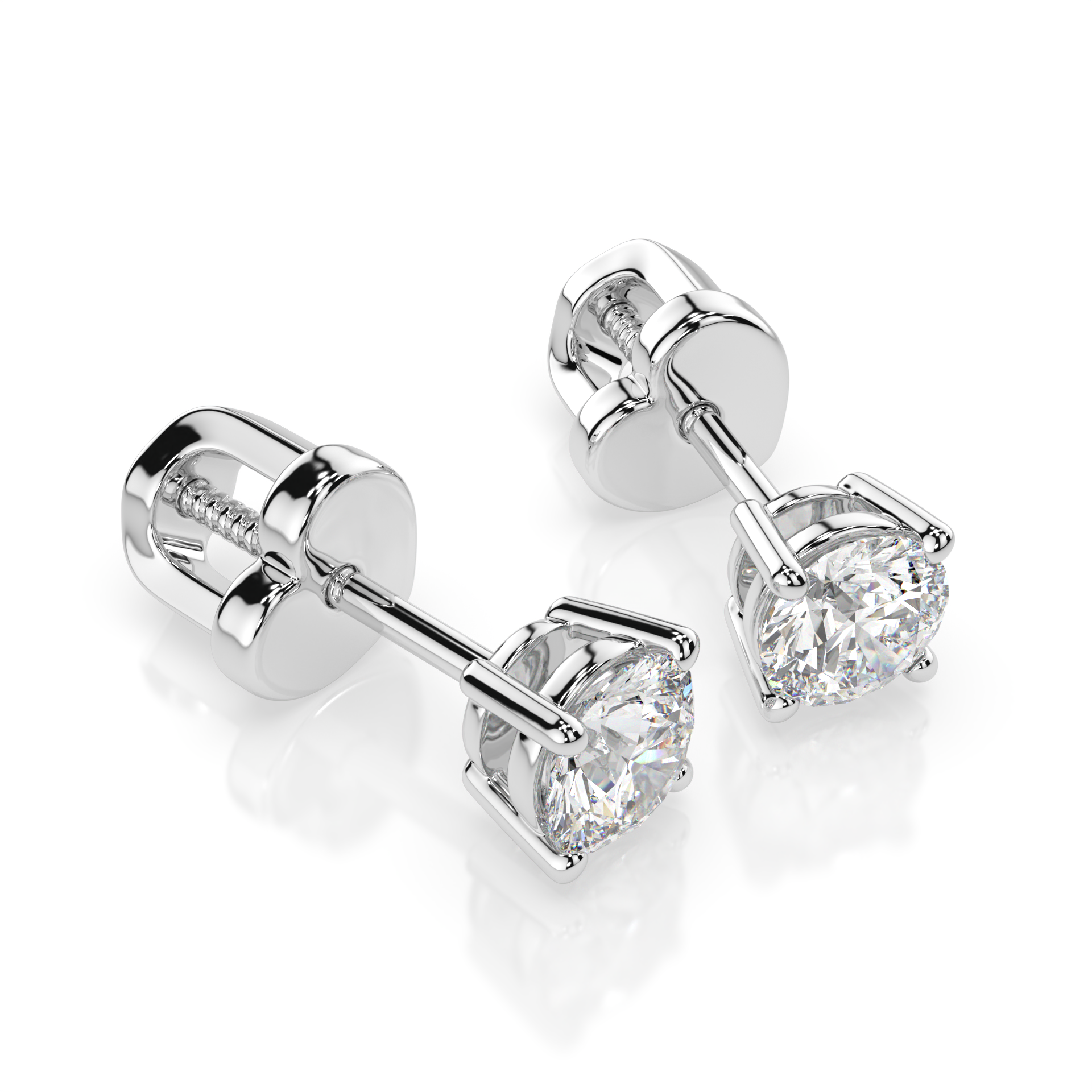 Диамантени обеци бяло злато ARIA