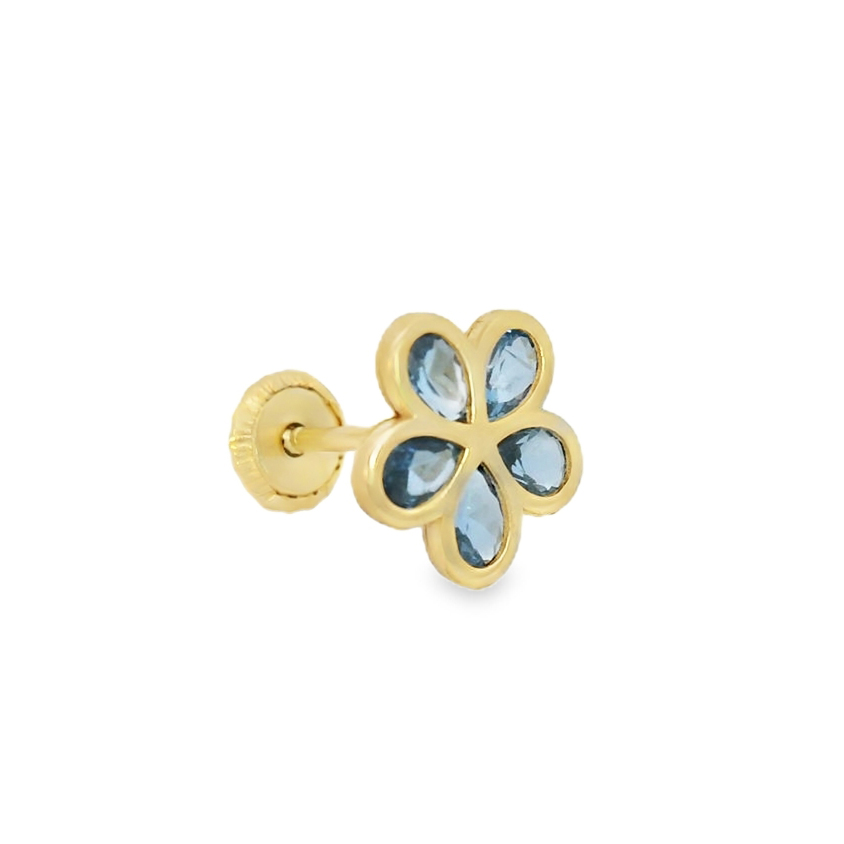 Златни обици цвете TIARA