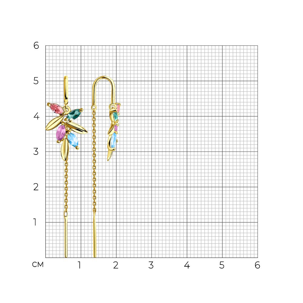 Жълто злато обици DAYANA