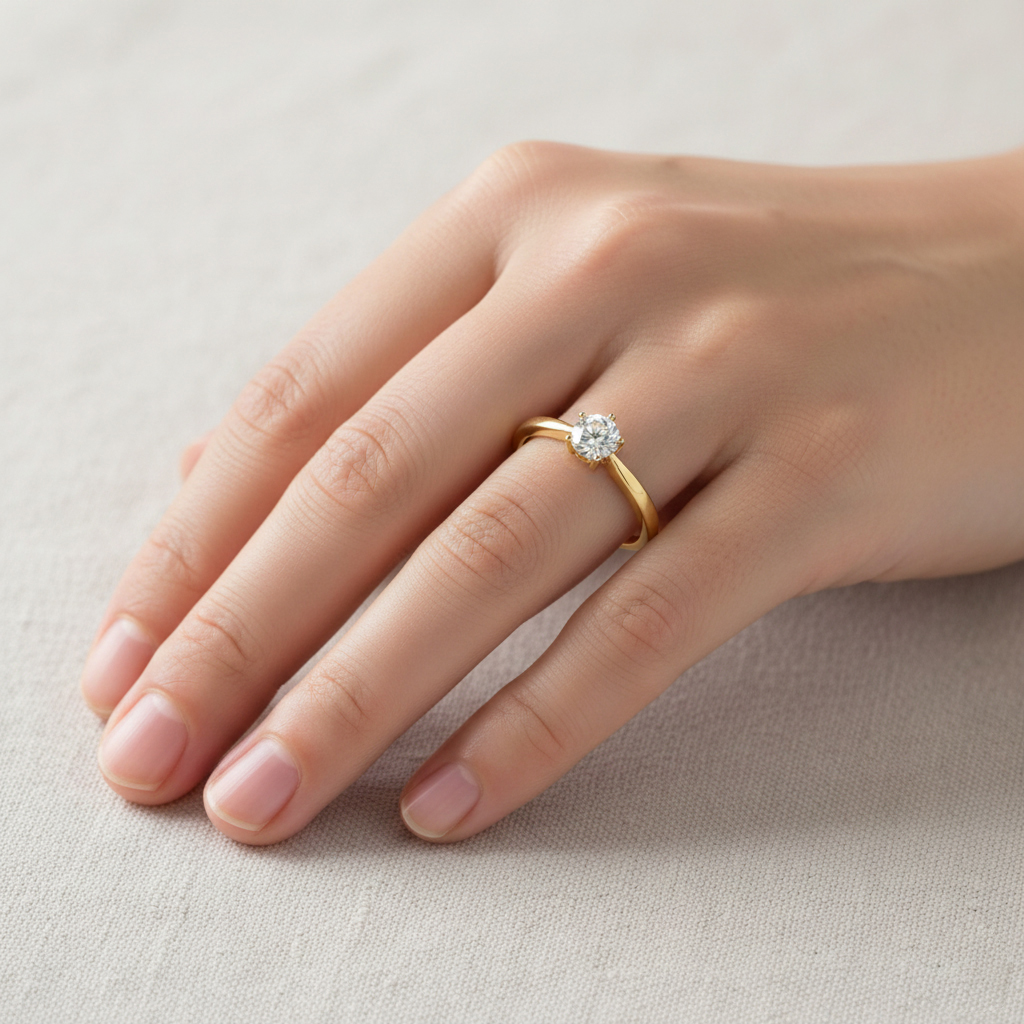 Годежен пръстен с един камък NIKOL