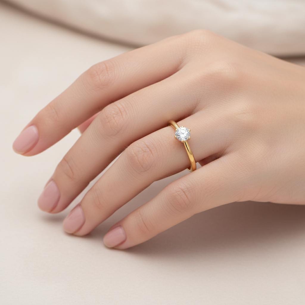 Годежен пръстен с един камък Melissa