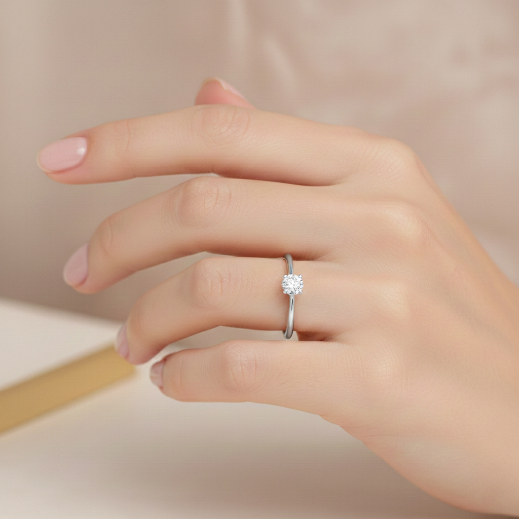 Годежен пръстен бяло злато VELERIA