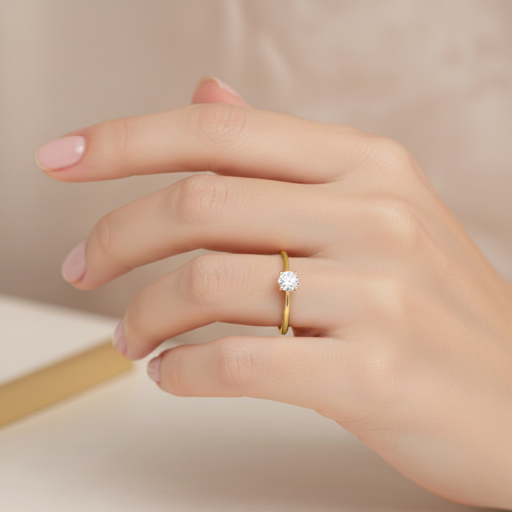 Годежен пръстен жълто злато VELERIA