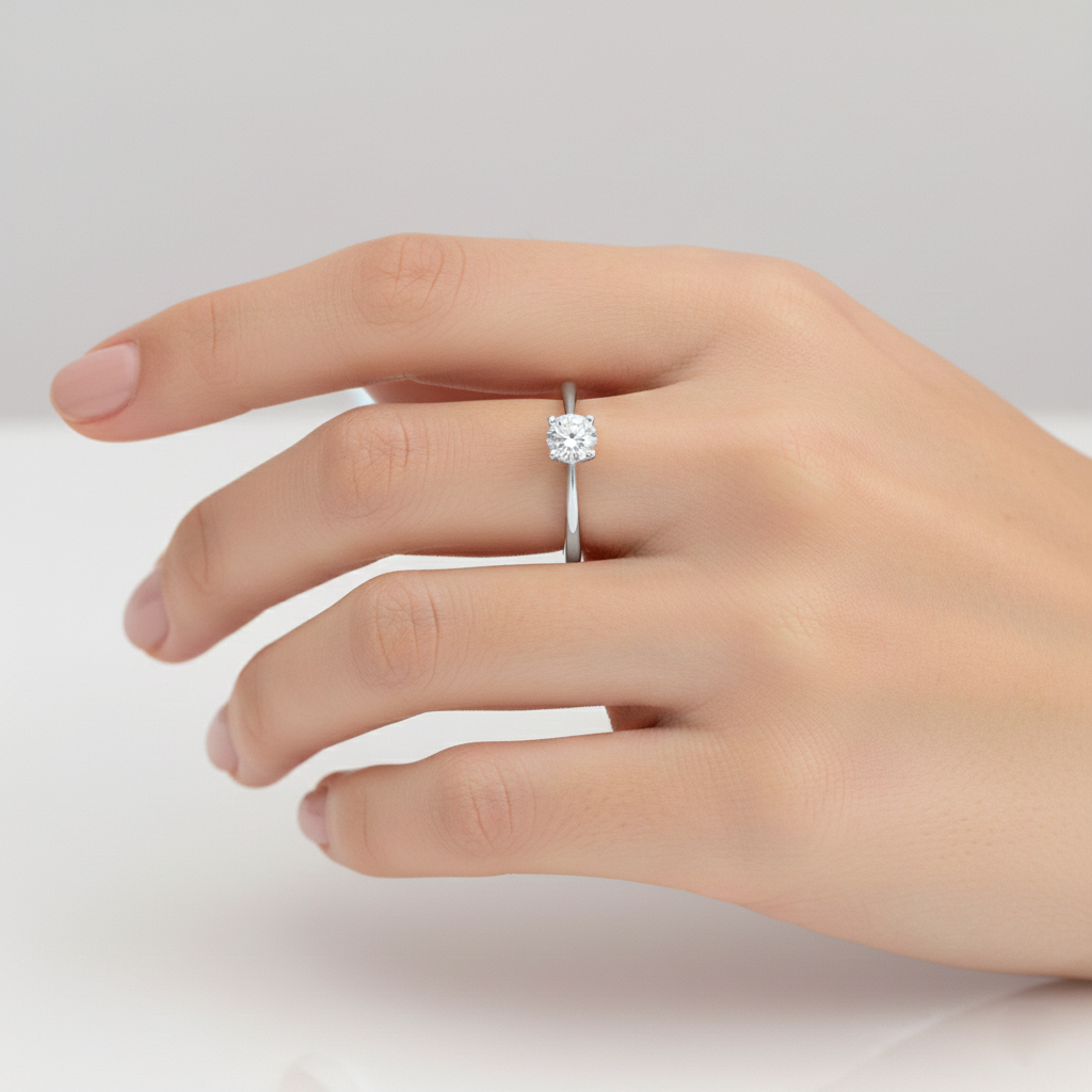 Годежен пръстен бяло злато ALIS