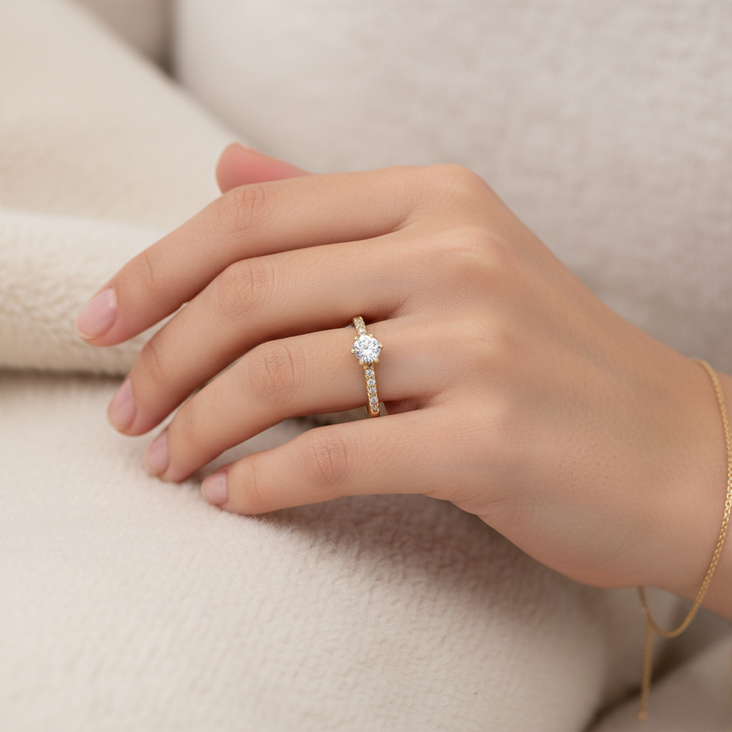 Годежен пръстен жълто злато Silvi