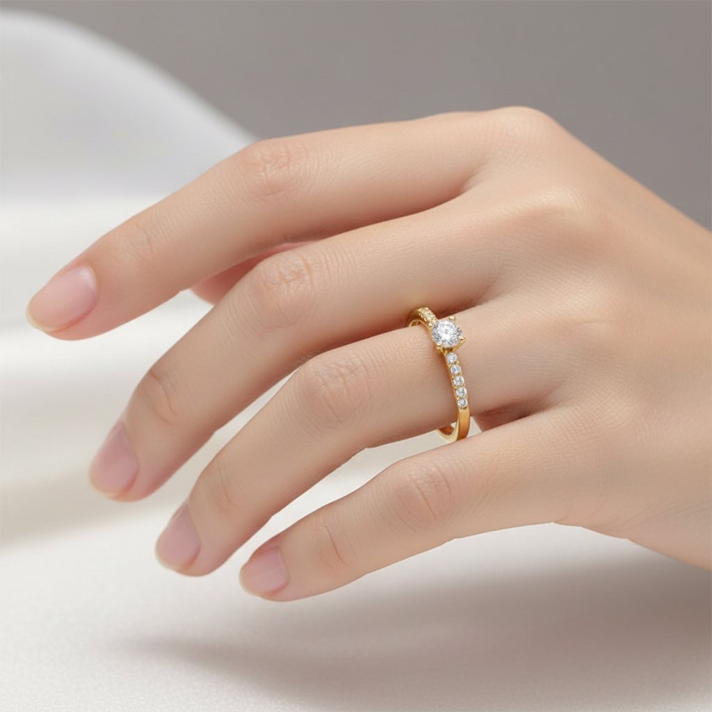 Годежен пръстен жълто злато GABI