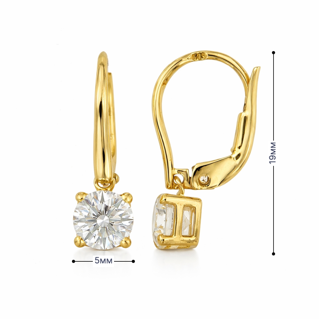 Златни обеци жълто злато Kari