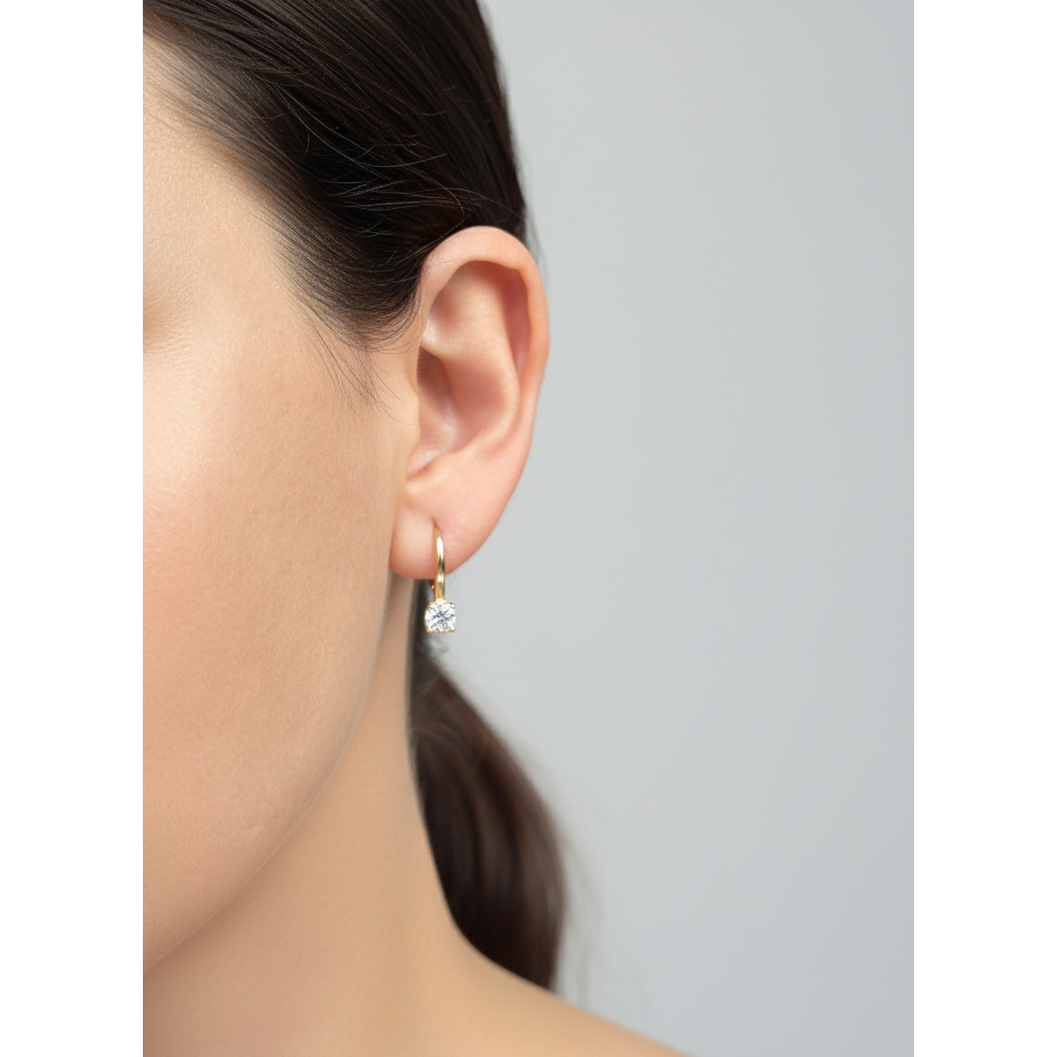 Златни обеци жълто злато Kari