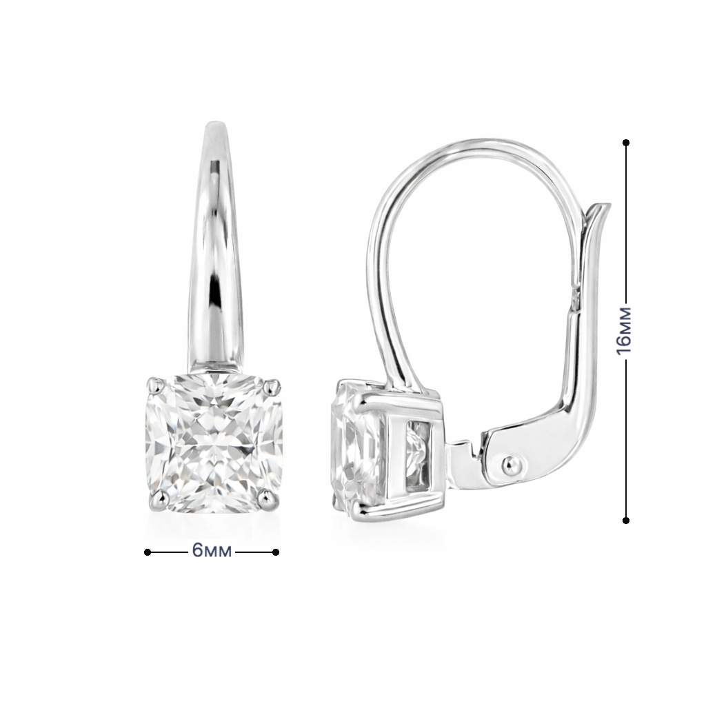 Златни обеци бяло злато Kami