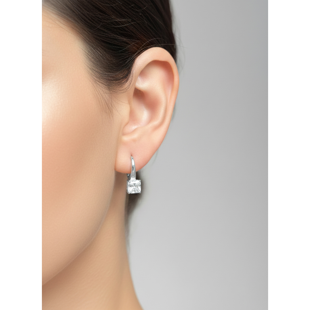 Златни обеци бяло злато Kami