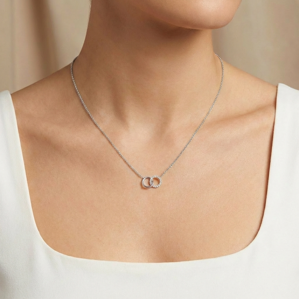 Колие бяло злато Victoria