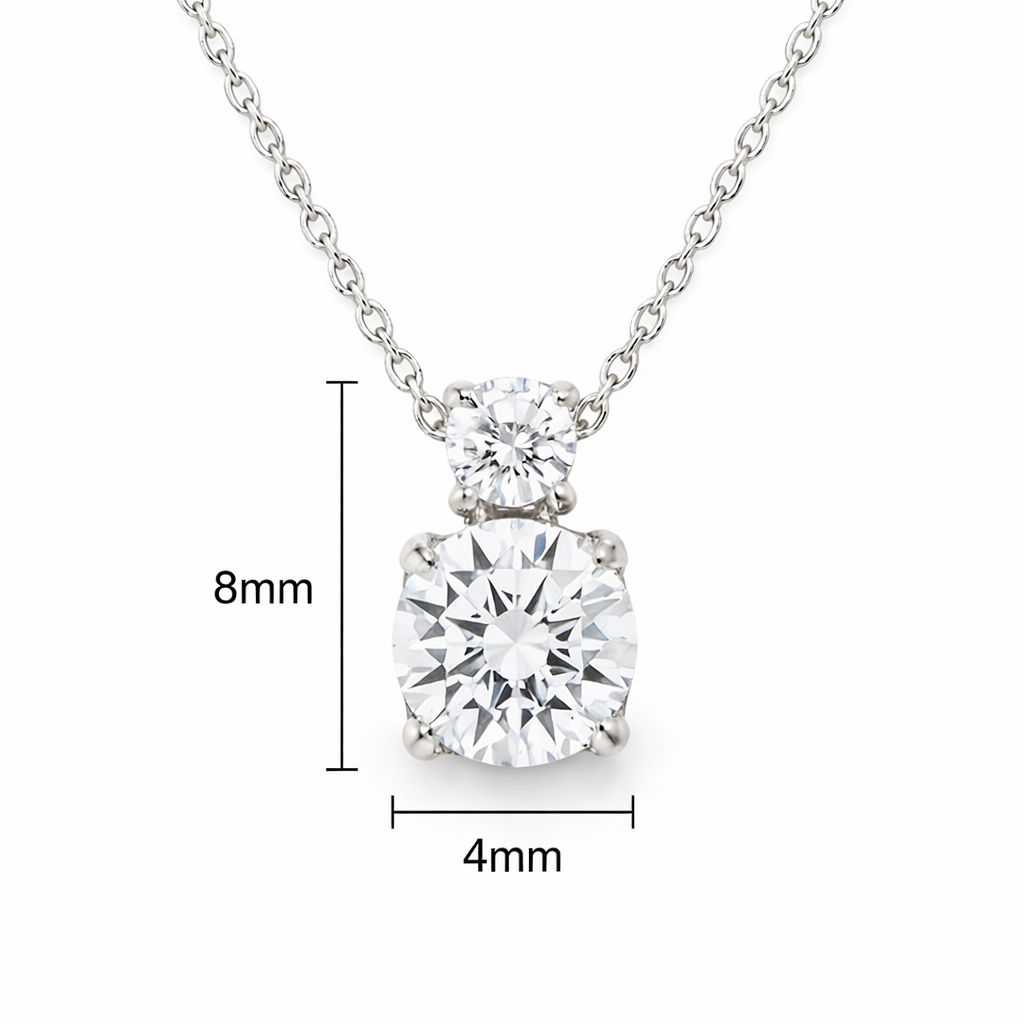 Колие бяло злато с висулка Margaret