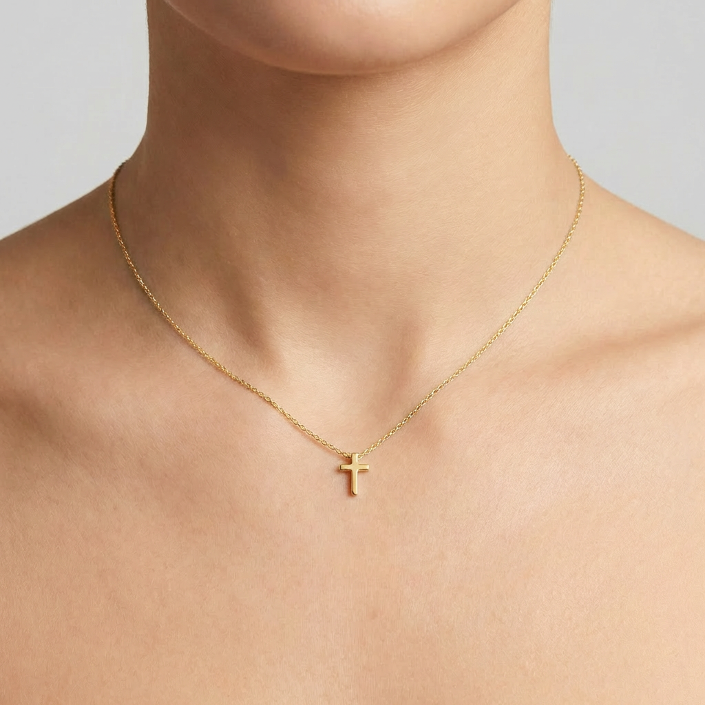 Златно синджирче с кръст жълто злато